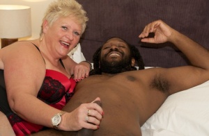 Older blonde Dirty Doctor has sexual relations with a younger black man #8