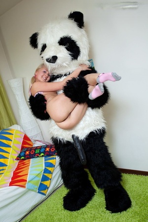Young blonde Amelie Pure gets fucked by a Panda that sports a massive dick xxx tube picture #14