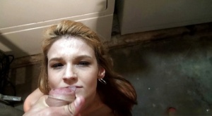 Blonde teenager Hope Harper gets on her knees to deliver POV bj Ass porn photo #15